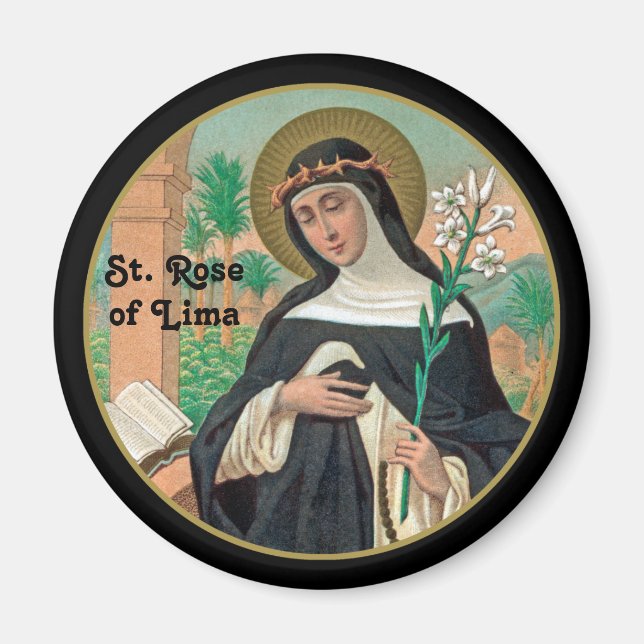 S:t Rosa av Lima (detalj; K 48) Magnet (Framsidan)