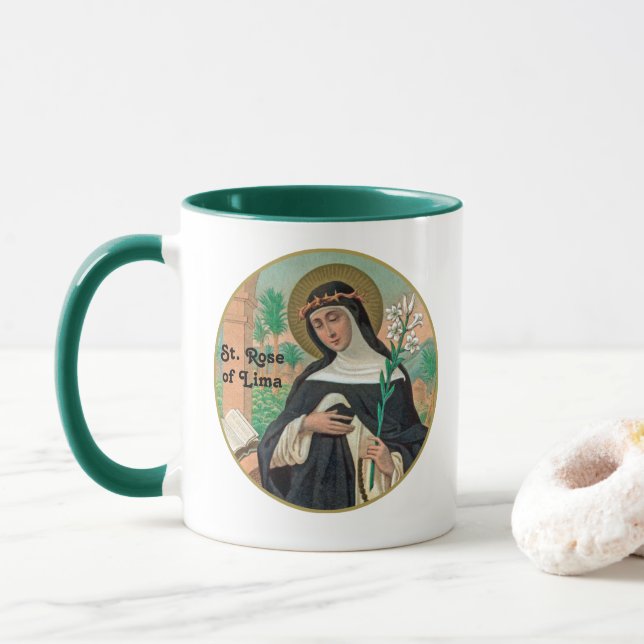 S:t Rosa av Lima (Detalj; K 48) Mugg (Med munk)