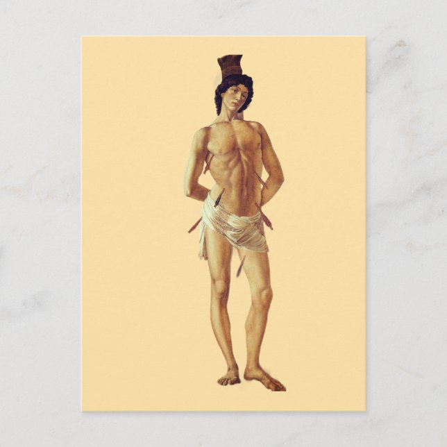 S:t Sebastian av Boticelli, återkontextualiserad Vykort (Framsida)