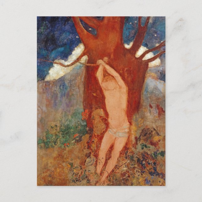 S:t Sebastian av Odilon Redon Vykort (Framsida)