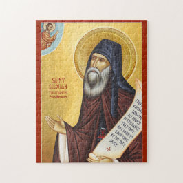 S:t Silouan Athonite Ortodox kristen ikon Pussel