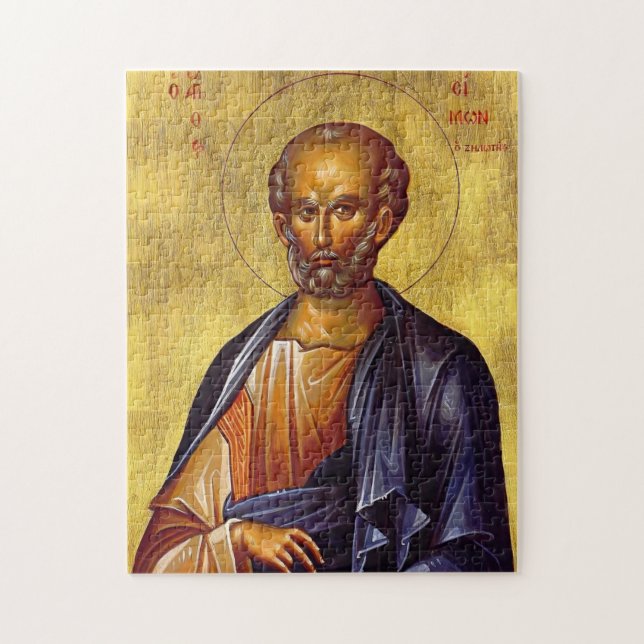 S:t Simon Zeloten Ortodox Kristet Ikon Pussel (Vertikal)