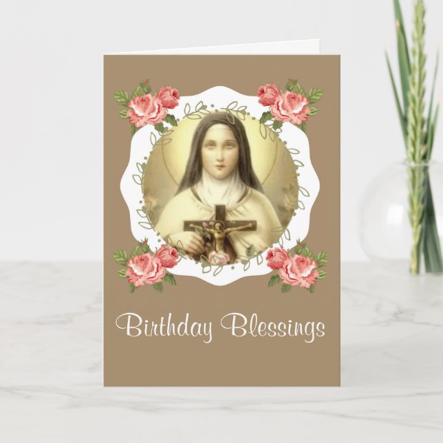 S:t Therese av Jesusbarnet Lilla Blomman Kort (Framsida)