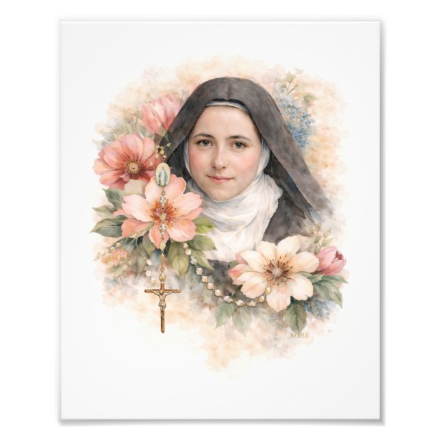 S:t Therese av Lisieux "Lilla Vägen" Fototryck (Framsidan)