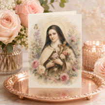 S:t Thérèse Blommor med Bibelvers