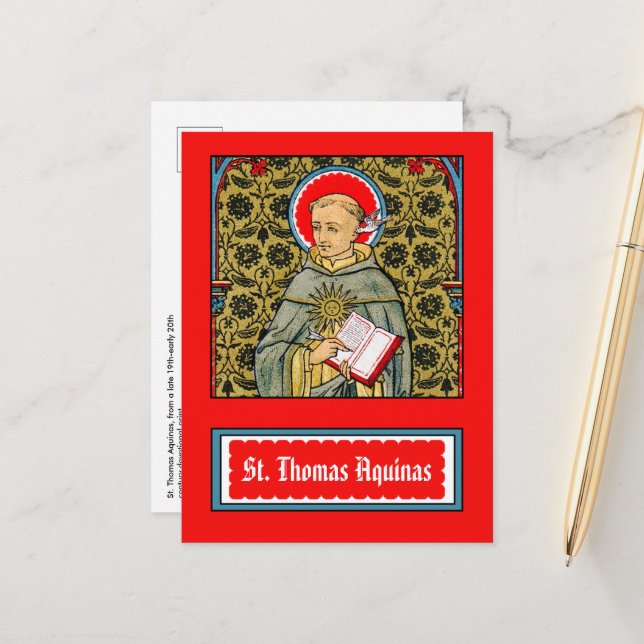 S:t Thomas Aquinas (VVP 002) vykort (Fram/Back In Situ)