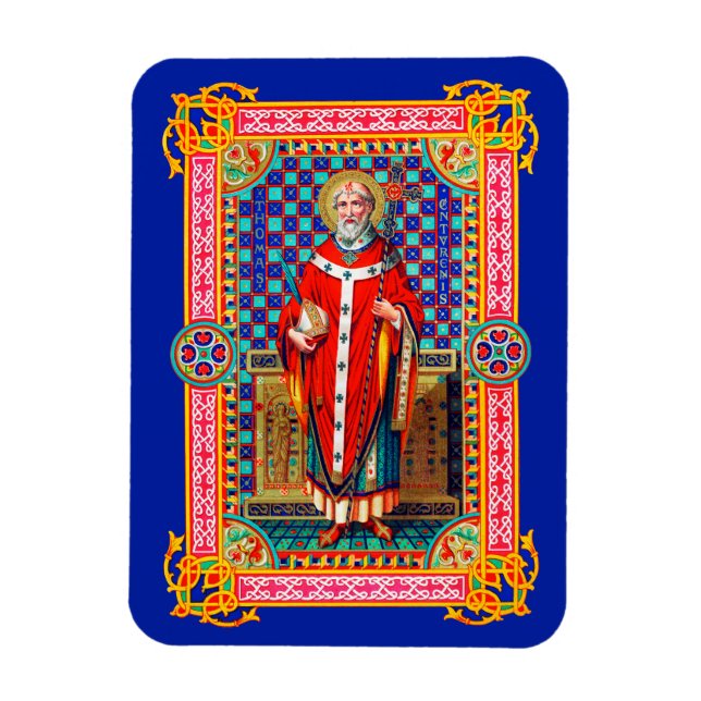 S:t Thomas Becket i röd mässkrud (K 34) Magnet (Vertikal)