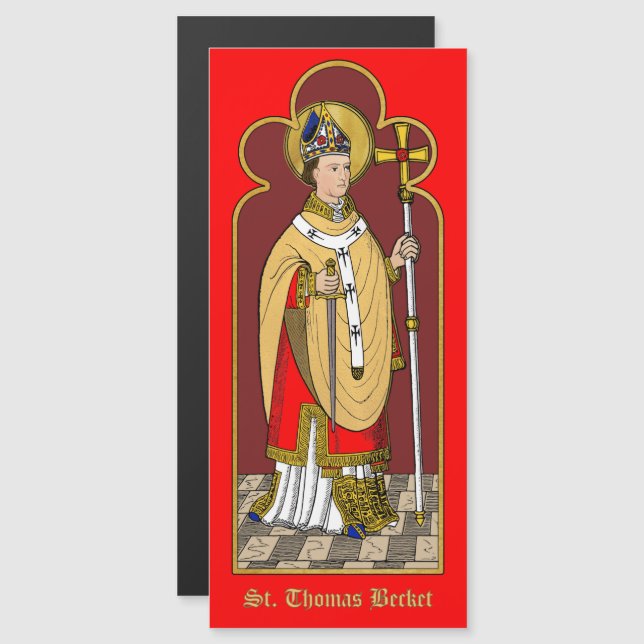S:t Thomas Becket med svärd (M 033; Koloriserad) (Fram/baksida)