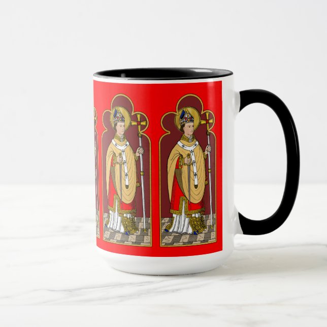 S:t Thomas Becket med svärd (M 033; Koloriserad) Mugg (Höger)