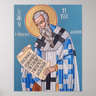 S:t Titus av de sjuttio ortodoxa ikontryck Poster