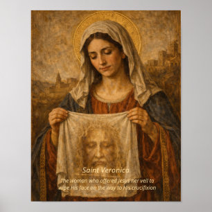 S:t Veronikas konsttryck - Jesu heliga ansikte Poster