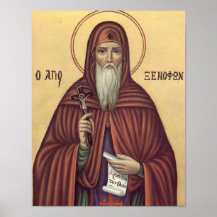 S:t Xenophon av Konstantinopel Ikontryck Poster