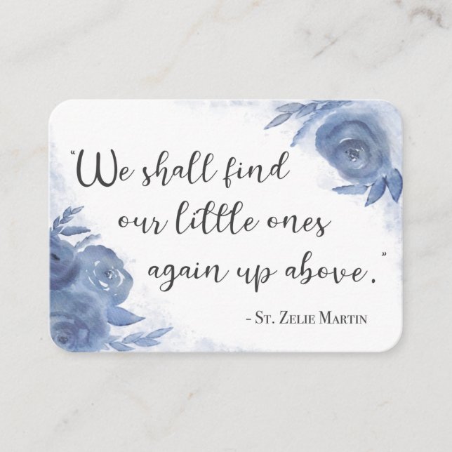 S:t Zelie Martin Consolation Misriage Heliga Card Visitkort (Framsida)
