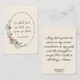 S:t Zelie Martin Consolation Misriage Heliga Card Visitkort
