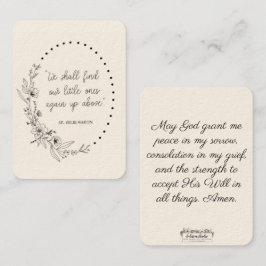 S:t Zelie Martin Consolation Misriage Heliga Card Visitkort
