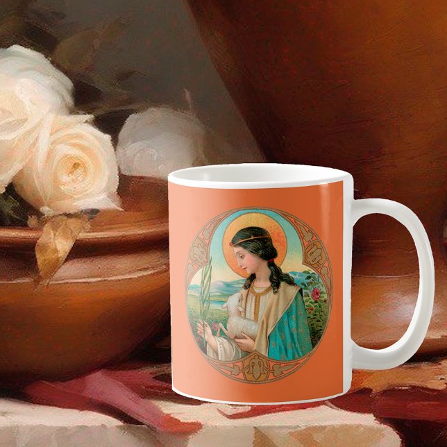 S:ta Agnes av Rom (BK 006) Kaffe kopp (Skapare uppladdad)