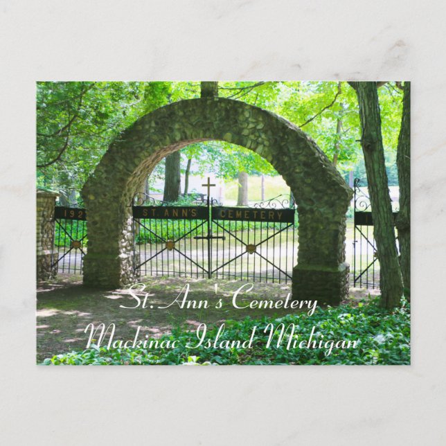 S:ta Annas kyrkogård Mackinac Island Michigan Vykort (Framsida)