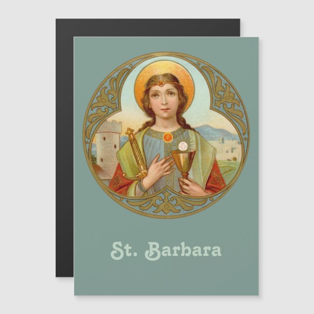 S:ta Barbara (BK 001) 13x18cm (Fram/baksida)
