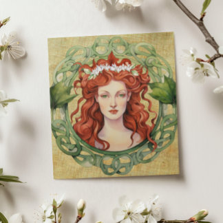 S:ta Brigid Imbolc-krans Pagan julkort Kort