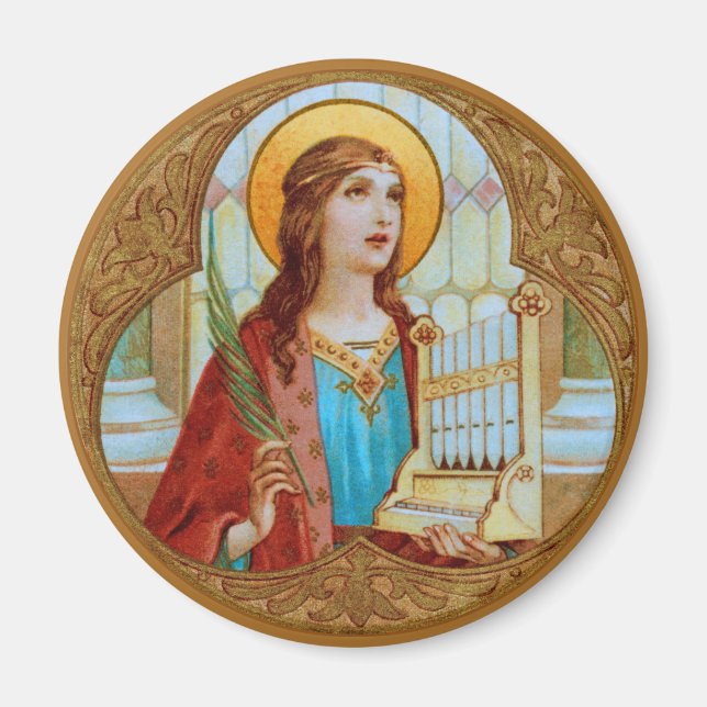 S:ta Cecilia av Rom (BK 003) Magnet (Framsidan)