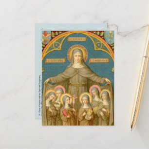 S:ta Clara av Assisi & Nunnaorden (SAU 027b) Vykort