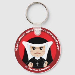 S:ta Faustina Kowalska Nyckelring