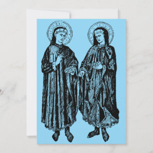 S:ta Kosmas och Damian Beskyddare av hälso- och sj Inbjudningar