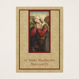 S:ta Maria Magdalena katolska helgonkort Visitkort