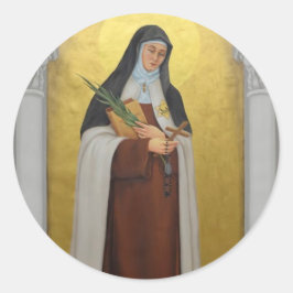 S:ta Teresa Benedicta av Korset Karmelitnunna Runt Klistermärke