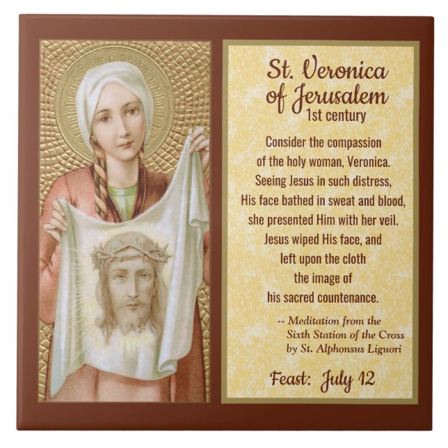 S:ta Veronica av Jerusalem (JM 60) Kakelplatta (Framsidan)