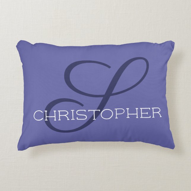 S Trendiget Ursprungligt anpassat namnkalligrafi Prydnadskudde (Framsidan)