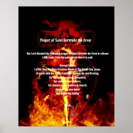 S. TRINITET FÖR GERTRUDE PRAYER CRUCIFIXION HELIGA POSTER