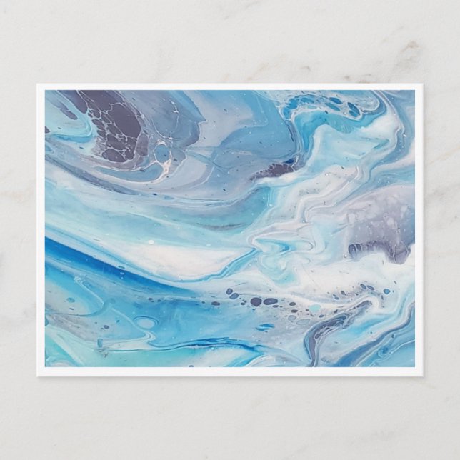 S Vykort 4,25" x 5,6" - blått streck (Framsida)