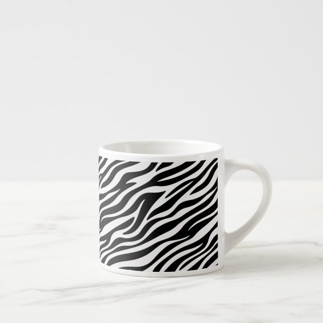 S Zebraränder Sömlöst Mönster Djurtryck-60492 Espressomugg (Höger)