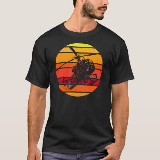 SA 315B Lama Helicopter Sunset T Shirt