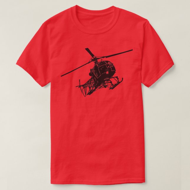 SA 315B Lama Helicopter  T Shirt (Design framsida)
