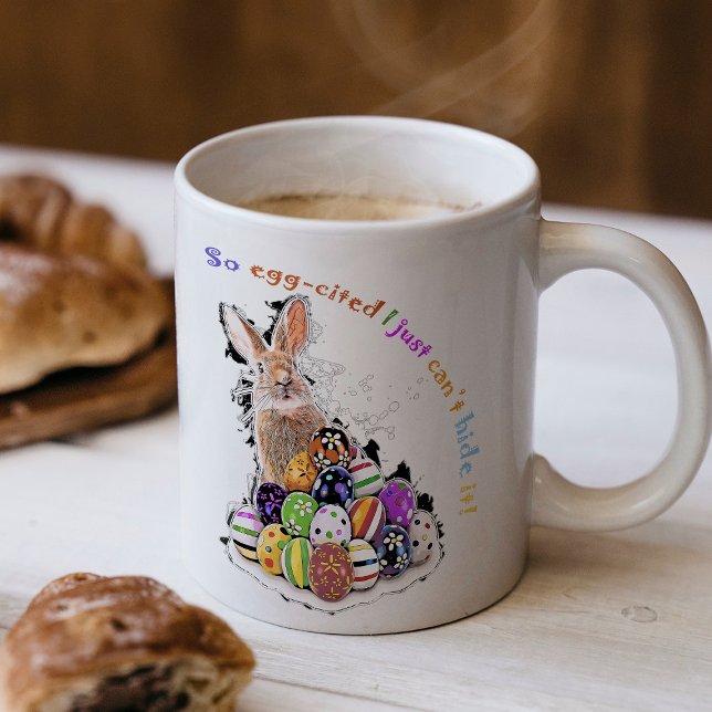 Så ägg-stasig att jag inte kan dölja det! kaffemugg (So egg-cited I just can’t hide it! Coffee Mug)