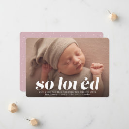 Så älskad Alla hjärtans dag foto rosa födelse Meddelande