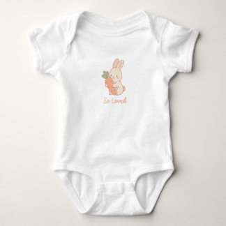 Så älskad kanin baby bodysuit t shirt