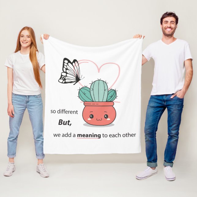 Så annorlunda, Perfekt tillsammans - Cute Kärlek p Fleecefilt (På plats)