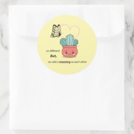 Så annorlunda, Perfekt tillsammans - Cute Kärlek p Runt Klistermärke