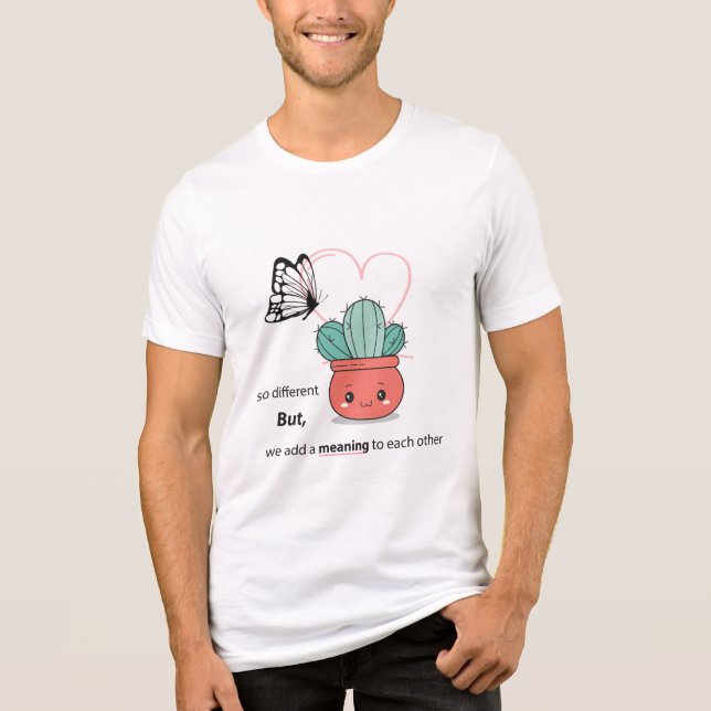 Så annorlunda, Perfekt tillsammans - Cute Kärlek p T Shirt (Framsida)