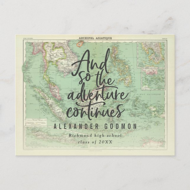 Så äventyr fortsätter inbjudan (Framsida)