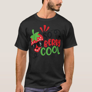 Så Berry Coola Cute Summer, Summer Kids Strawberry T Shirt