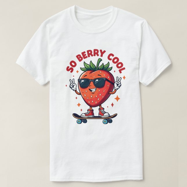 Så Berry Coola Fruit Älskare jordgubbsäsong T Shirt (Design framsida)