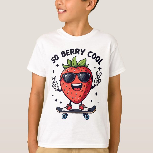 Så Berry Coola Fruit Älskare jordgubbsäsong T Shirt (Framsida)