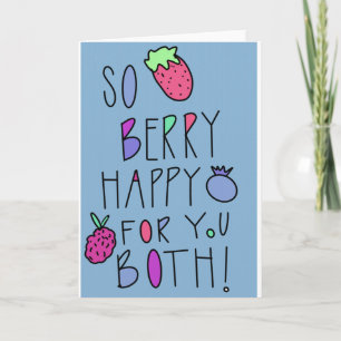 Så Berry Lycklig för ditt bröllop/baby-kort Kort