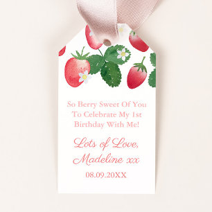 Så Berry Sweet of You Strawberry Party är för Märk Presentetikett