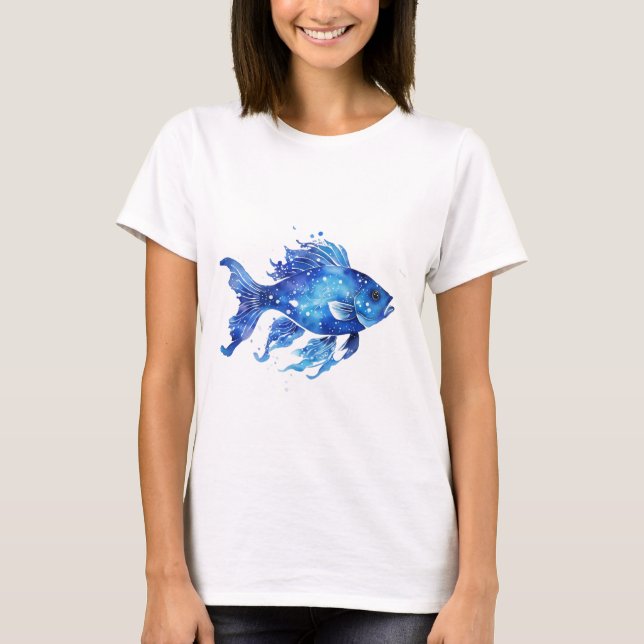 Så Blå Fisk T Shirt (Framsida)