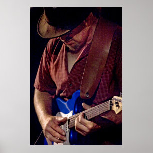 Så blå kan du få - Blues Guitar Player Poster